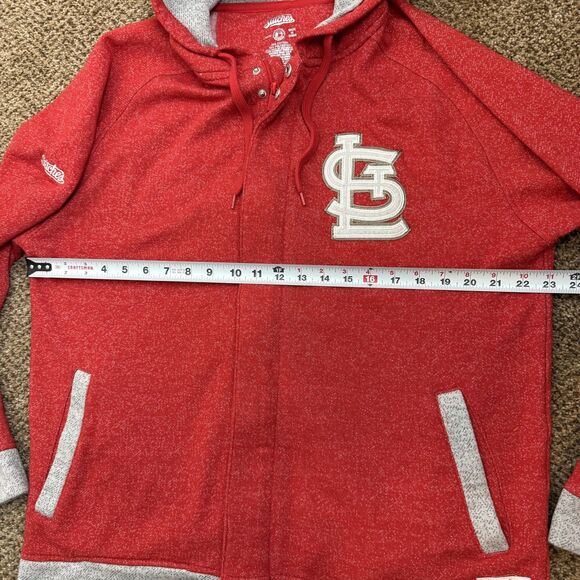 St. Louis Cardinals Stitches Men's Zip Up Jacket Size Large Large Back Logo - Picture 9 of 12